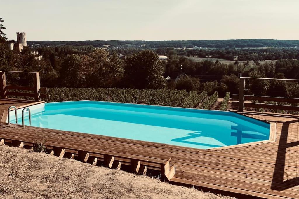 Maison Vue Panoramique Depuis Le Coteau De Chinon Buitenkant foto